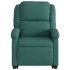 Sillón reclinable elevable tela verde