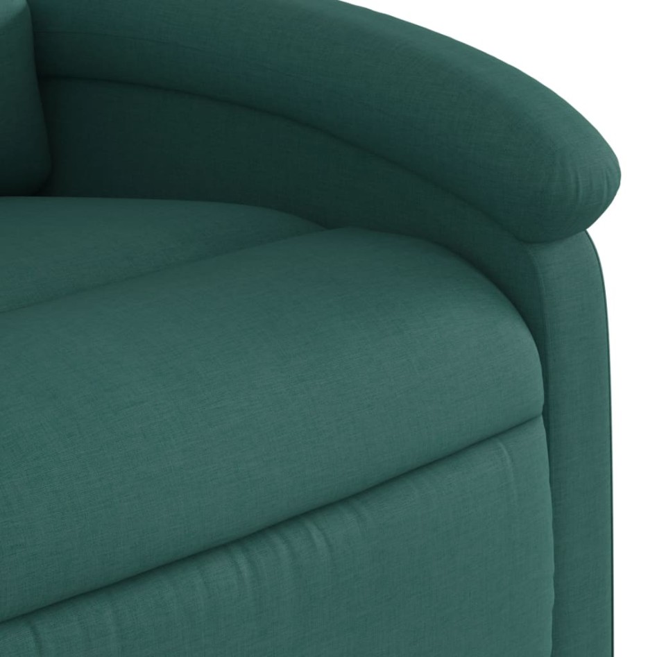 Sillón reclinable elevable tela verde
