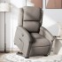Sillón reclinable elevable tela gris