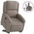 Sillón reclinable elevable tela gris