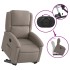 Sillón reclinable elevable tela gris