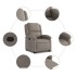 Sillón reclinable elevable tela gris