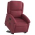 Sillón reclinable de masaje elevable tela rojo