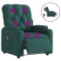 Sillón reclinable de masaje eléctrico tela verde