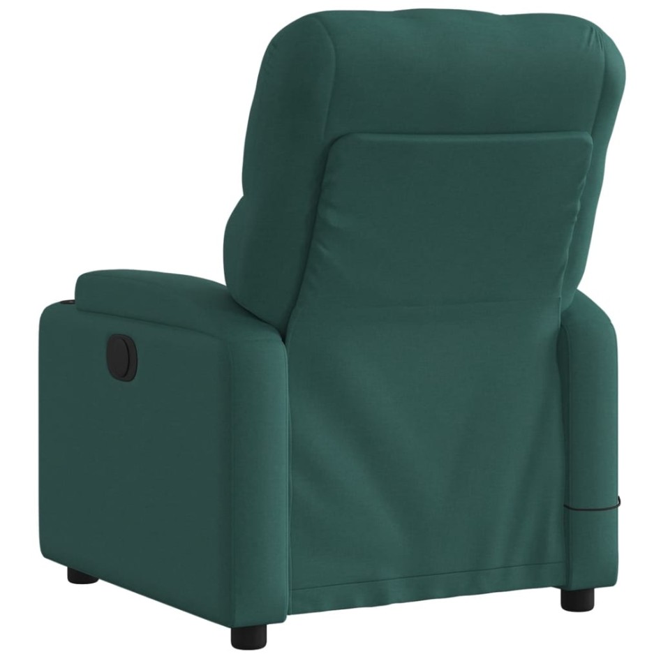 Sillón reclinable de masaje eléctrico tela verde