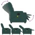 Sillón reclinable de masaje eléctrico tela verde