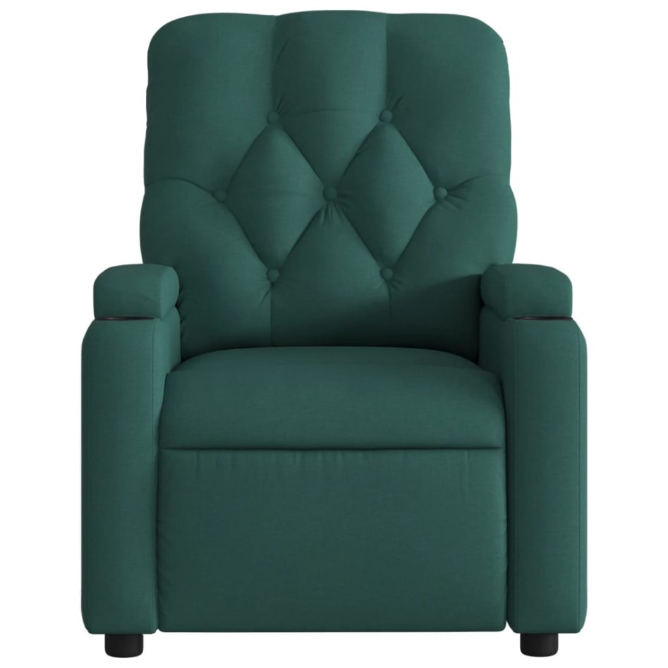 Sillón reclinable de masaje eléctrico tela verde