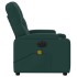 Sillón reclinable de masaje eléctrico tela verde