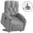 Sillón reclinable elevable de tela gris