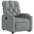 Sillón reclinable elevable de tela gris