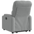 Sillón reclinable elevable de tela gris