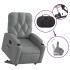 Sillón reclinable elevable de tela gris