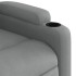 Sillón reclinable elevable de tela gris