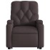 Silla de masaje reclinable de pie de tela marrón
