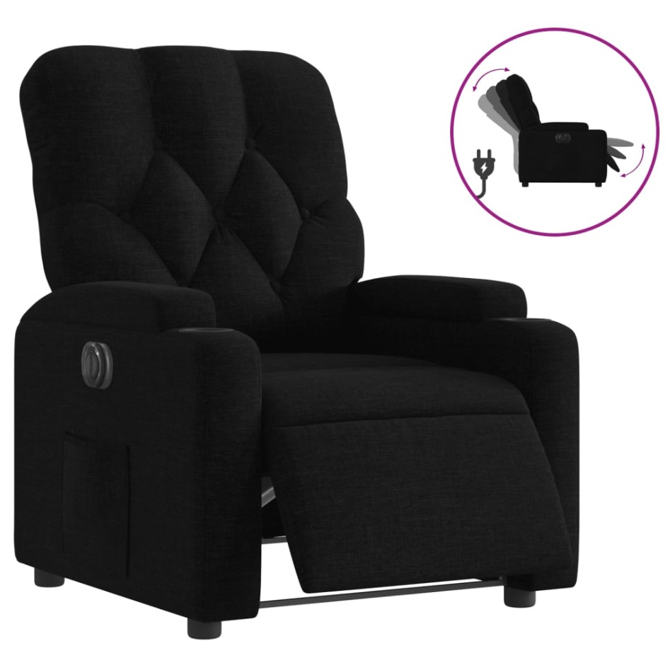 Sillón reclinable eléctrico de tela
