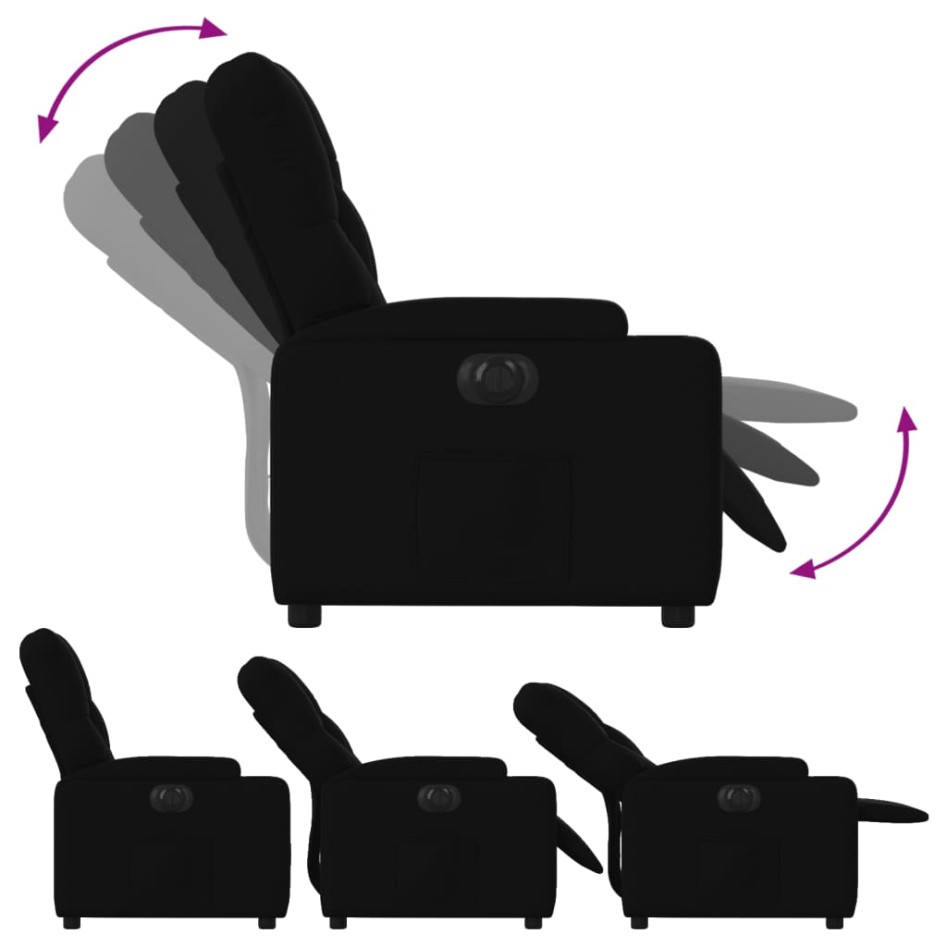 Sillón reclinable eléctrico de tela