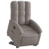 Sillón eléctrico reclinable elevable de tela gris