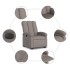 Sillón eléctrico reclinable elevable de tela gris