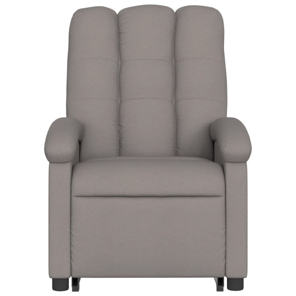 Sillón eléctrico reclinable elevable de tela gris