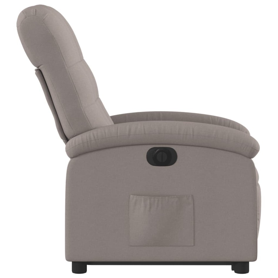 Sillón eléctrico reclinable elevable de tela gris
