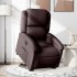 Sillón eléctrico reclinable elevable de tela marrón