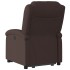 Sillón eléctrico reclinable elevable de tela marrón