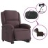 Sillón eléctrico reclinable elevable de tela marrón