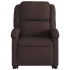 Sillón eléctrico reclinable elevable de tela marrón