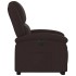 Sillón eléctrico reclinable elevable de tela marrón