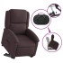 Sillón eléctrico reclinable elevable de tela marrón