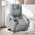 Sillón eléctrico reclinable elevable de tela gris