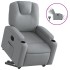Sillón eléctrico reclinable elevable de tela gris