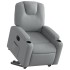 Sillón eléctrico reclinable elevable de tela gris