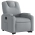 Sillón eléctrico reclinable elevable de tela gris