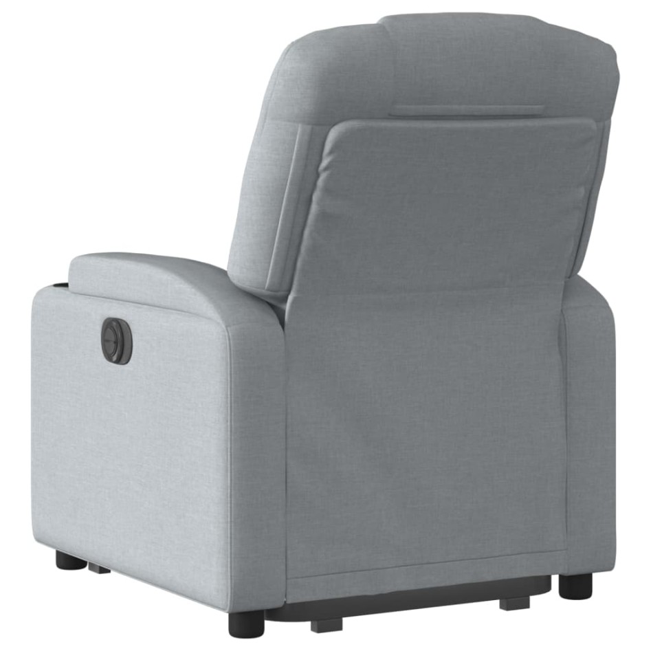 Sillón eléctrico reclinable elevable de tela gris