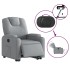 Sillón eléctrico reclinable elevable de tela gris