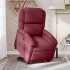 Sillón eléctrico reclinable elevable de tela rojo