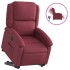 Sillón eléctrico reclinable elevable de tela rojo