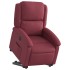 Sillón eléctrico reclinable elevable de tela rojo