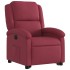 Sillón eléctrico reclinable elevable de tela rojo