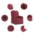Sillón eléctrico reclinable elevable de tela rojo