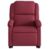 Sillón eléctrico reclinable elevable de tela rojo