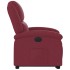 Sillón eléctrico reclinable elevable de tela rojo