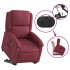 Sillón eléctrico reclinable elevable de tela rojo