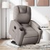 Sillón eléctrico reclinable elevable de tela gris