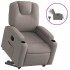 Sillón eléctrico reclinable elevable de tela gris