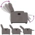 Sillón eléctrico reclinable elevable de tela gris