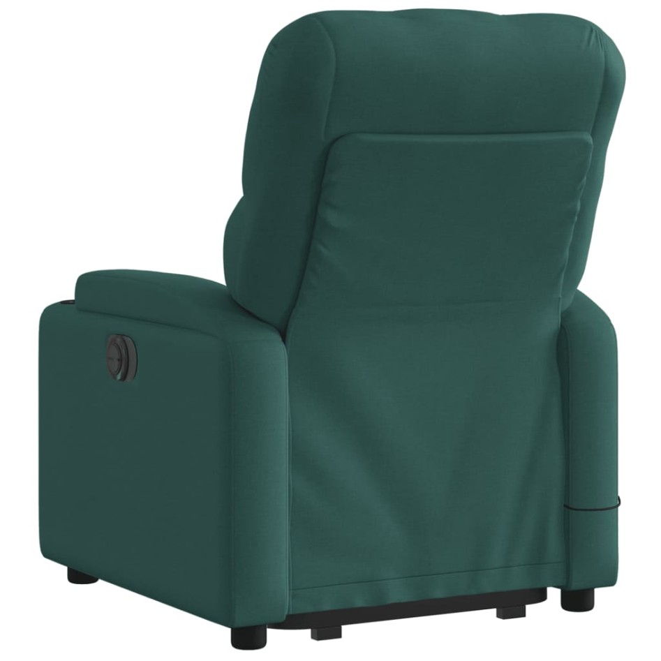 Sillón masaje eléctrico reclinable elevable tela verde
