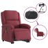 Sillón de masaje elevable eléctrico tela rojo
