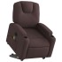 Sillón masaje eléctrico reclinable elevable tela marrón